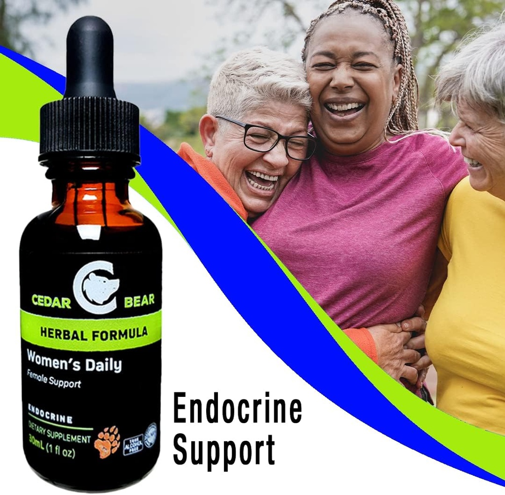 Cedar Bear Women's Support Daily a Liquid Herbal Supplement That Helps Support Healthy Menstrual Cycles, The Female Reproductive System, and Healthy Hormonal Function 1 Fl Oz 3