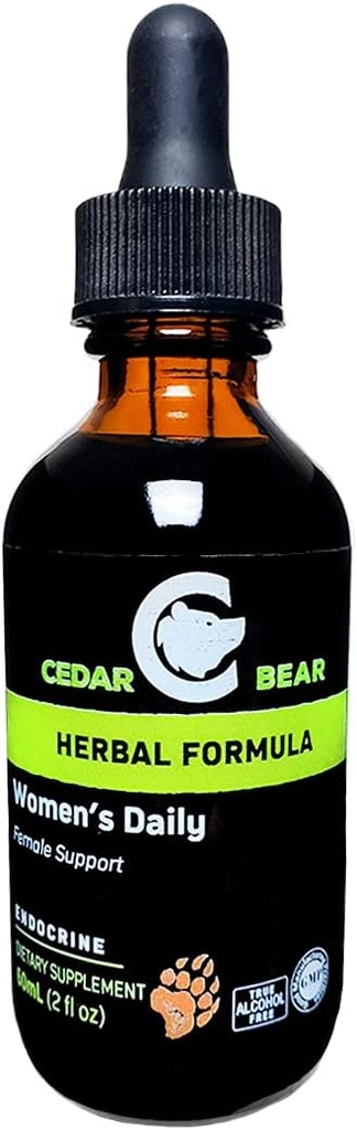 Cedar Bear Women's Support Daily a Liquid Herbal Supplement That Helps Support Healthy Menstrual Cycles, The Female Reproductive System, and Healthy Hormonal Function 1 Fl Oz 6