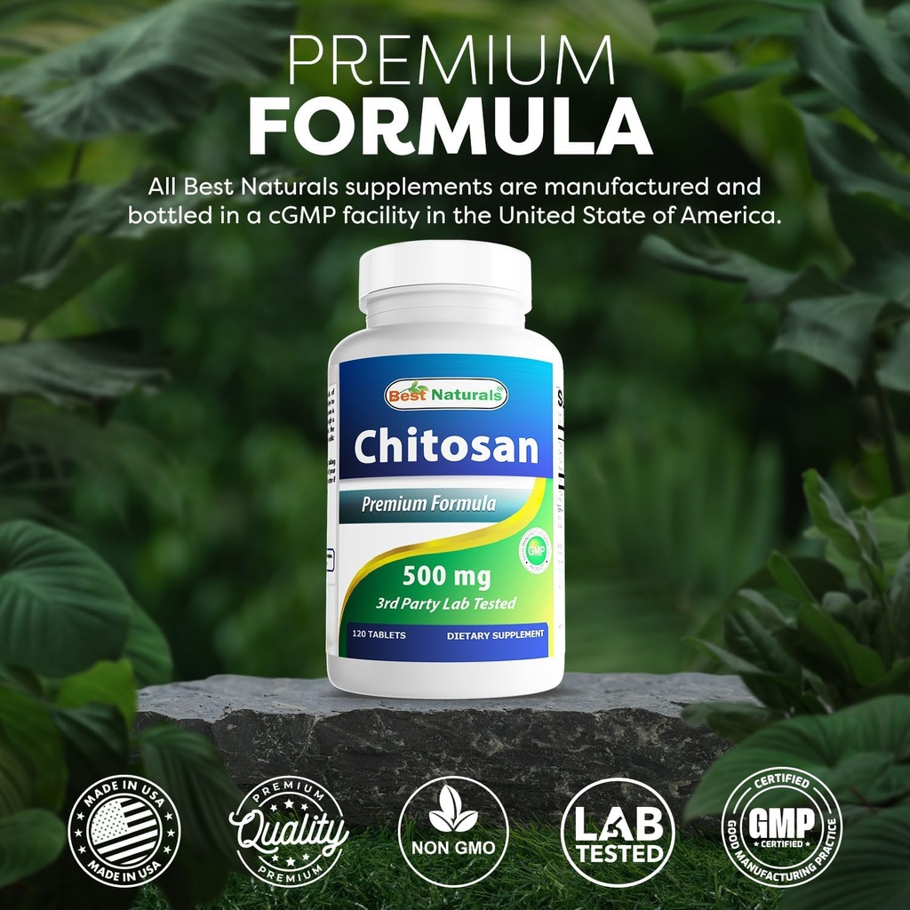 Best Naturals -- Chitosan -- 500 mg -- 120 Tablets 6