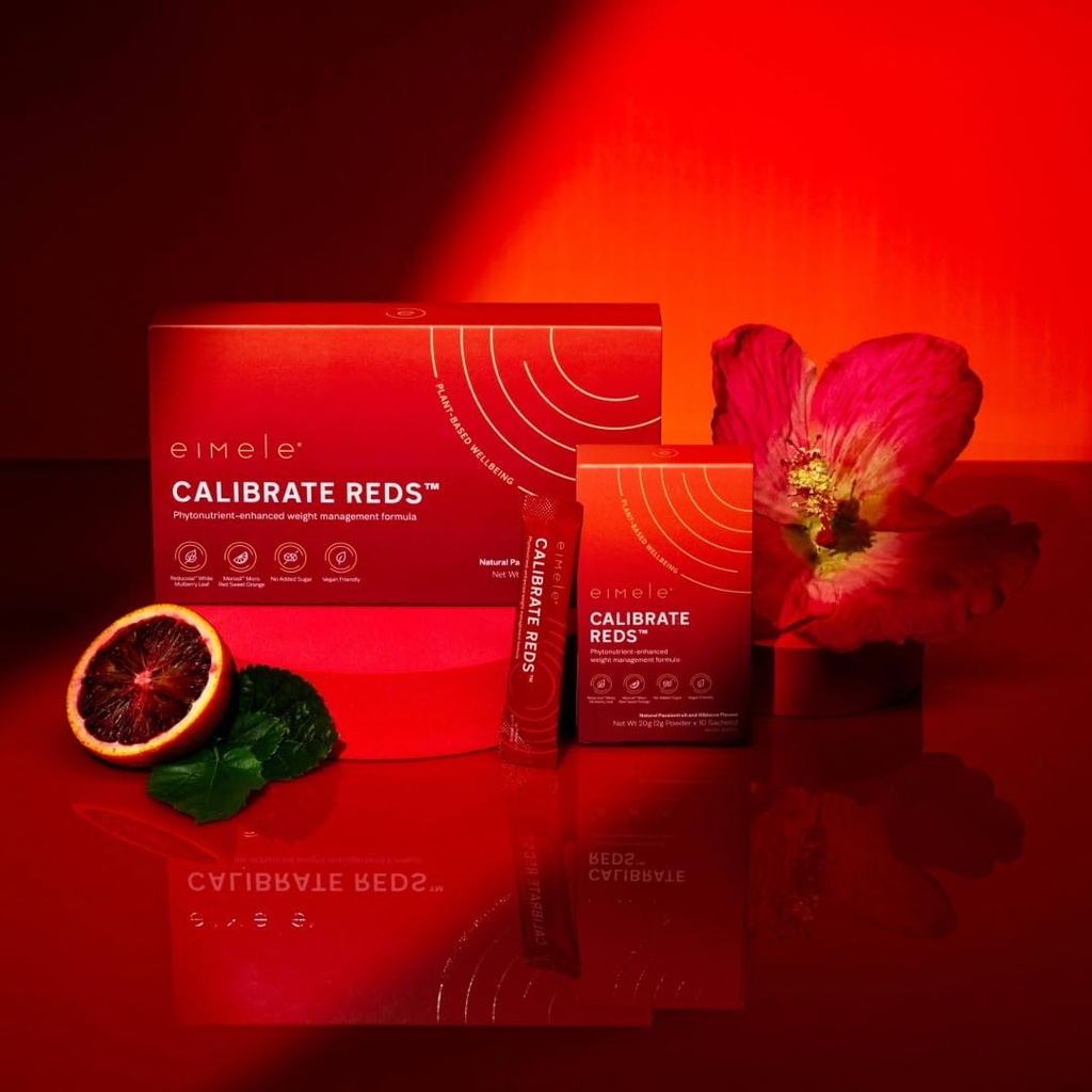 eimele Calibrate Reds | Natural Weight Control Formula for Women & Men | Reduce Cravings | Healthy Weight Support | Vegan | 30 Sachets (2g Powder ea) 5