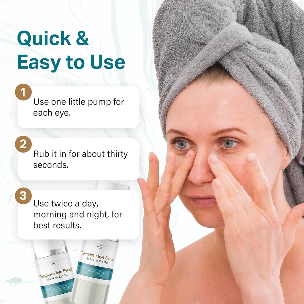 Sun Coast Sciences - Complete Eye Serum by Dr. Mark Rosenberg for Wrinkle Reduction, Dark Spot Fading, and Under-Eye Bags Treatment (Pack of 1) 6