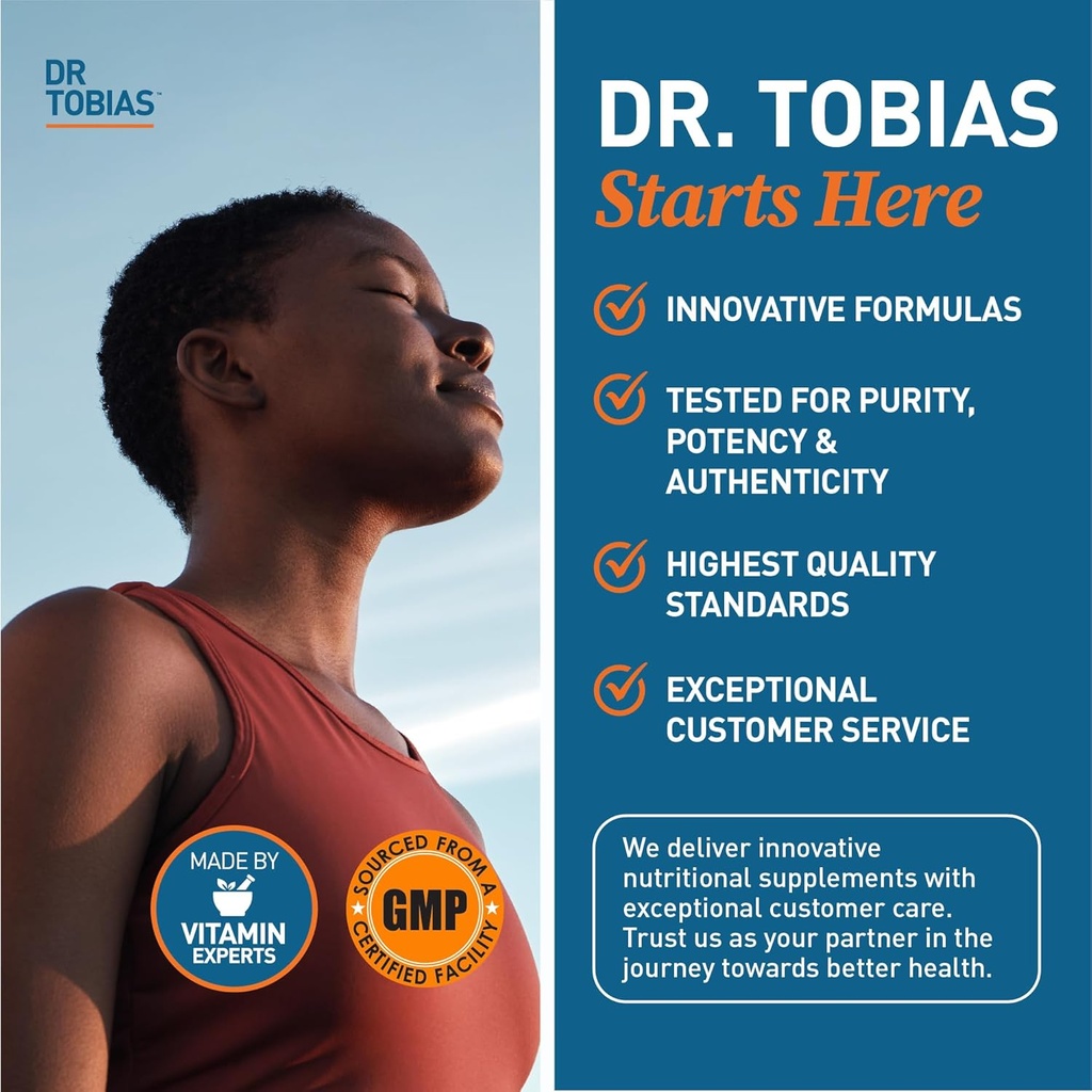 Dr. Tobias Alpha GPC 600mg Per Serving - Bioavailable Choline Supplements for Brain, Memory and Focus - Premium Nootropic Alpha GPC Choline Supplement, Vegan, Non-GMO, 60 Capsules, 30 Servings 6