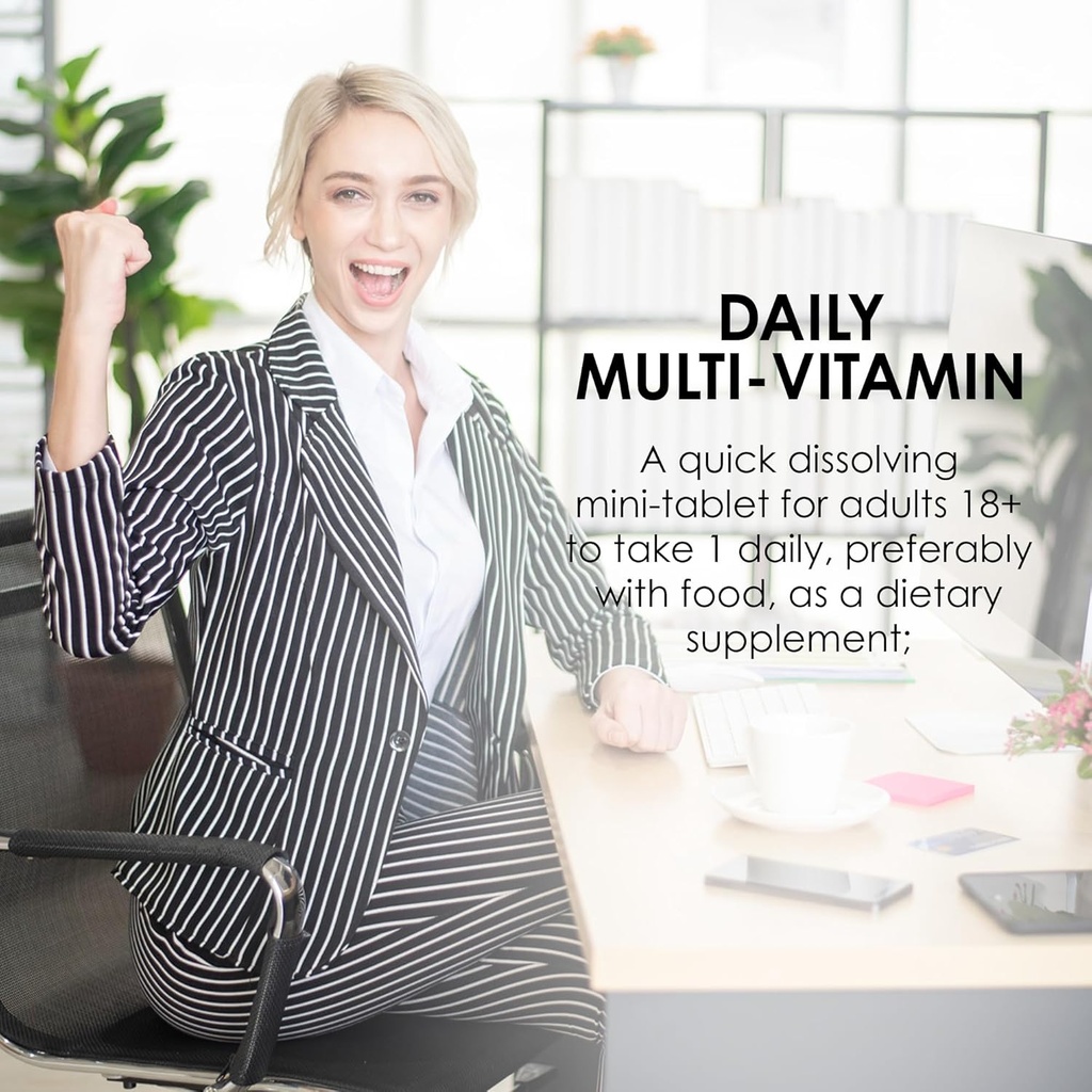 MASON NATURAL Mini Multi Vitamins, Vitamins A, C, D3, E, B1, B2, B3, B6, B12, Folate and Calcium for Overall Health, 1 Year Supply 4