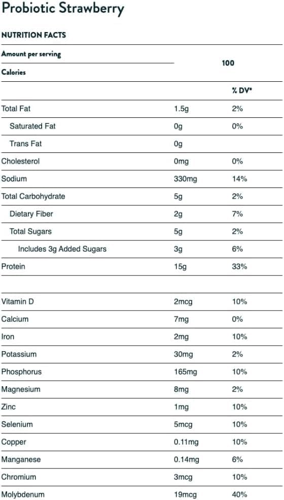 Nuzest Bethany's Pantry Digestive Support Protein - Probiotics for Digestive Health – Strawberry - Clean Lean Protein - Premium Vegan Pea Protein Powder – Plant Based - 20 Servings, 1.1 lb 6