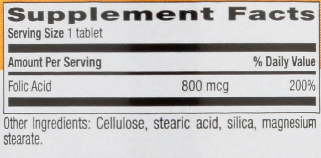 Country Life - Folic Acid 800 mcg - 250 Tablets 4