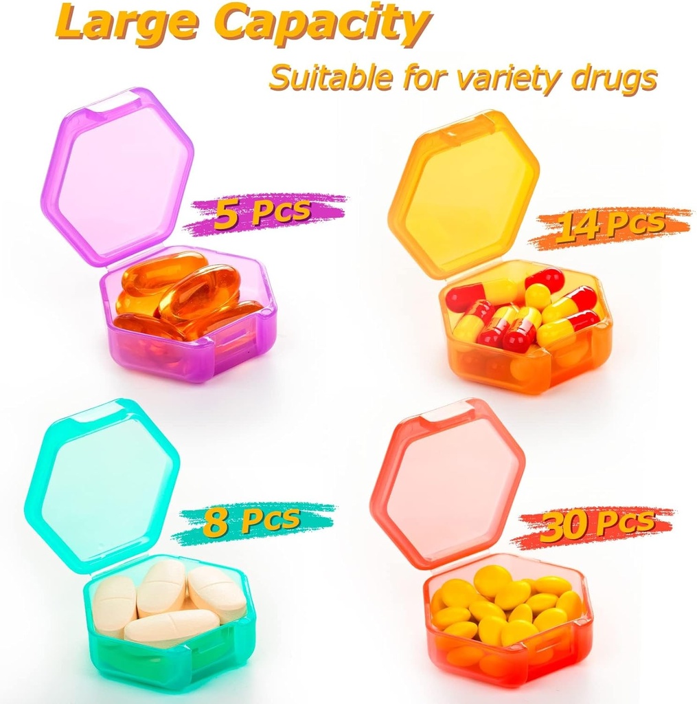 Monthly Pill Organizer 1-Time a-Day: 30 Day Pill Organizer with Labels, Portable Monthly Pill Box, Month Pill Holder ith Portable Zipper Bag for Vitamin, Medicine, Fish Oil, Supplements 4