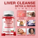 Liver Cleanse Detox and Repair Gummies - Silymarin Milk Thistle Supplement with Artichoke, Dandelion and Elderberry - Liver Support Supplement - 60 Raspberry Flavored Gummies 4