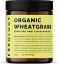 Erbology Organic Wheatgrass Powder 3.2 oz - 45 Servings - Body Cleansing and Gut Health Support - Rich in Chlorophyll and Iron - Sustainably Sourced in Europe - Small Batch - Vegan - GMO-Free 2