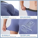 BAMBOO COOL Men's Ultra Breathable Underwear,No Riding Up Boxer Briefs with ComfortFlexible Waistband,Multipack 6