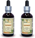 Raspberry (Rubus Idaeus) Glycerite, Organic Dried Leaves Alcohol-Free Liquid Extract (Brand Name: HerbalTerra, Proudly Made in USA) 2x2 fl.oz (2x60 ml) 6