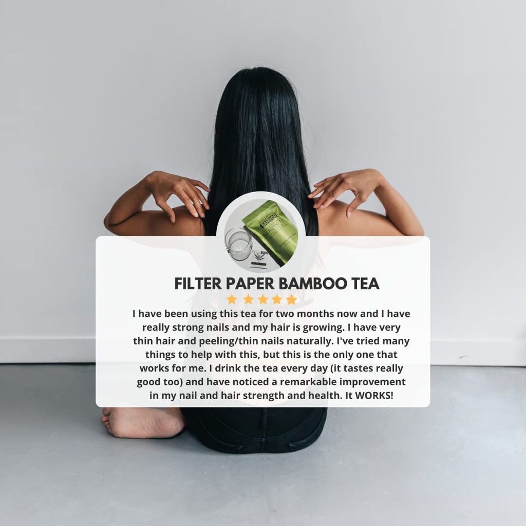 [Beautifully Bamboo] Silica Rich Bamboo Tea for Hair, Skin, Nails (30 Filter Paper Bags) 4