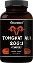 Tongkat Ali 200:1 (Longjack) Extract for Men, 2000mg Per Serving, 150 Capsules, Indonesia Origin, Eurycoma Longifolia | with Panax Ginseng for Energy, Stamina, & Male Health Support 2