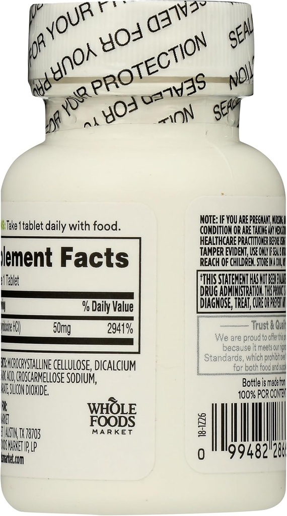 365 by Whole Foods Market, Vitamin B6 50Mg, 50 Count (Pack of 2) 4