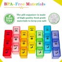Weekly Pill Organizer 3 Times a Day, Large Pill Box 7 Day, Medicine Organizer Box, Pill Case Container, Daily Pill Organizer for Vitamins/Fish Oils. 6