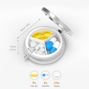 Pill Box-3 Compartment Small Pill Case for Purse & Pocket Mini Metal Pill Holder Travel Pill Container to Hold Supplements Vitamins BPA-Free (Hummingbird) 4