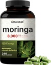 NatureBell Moringa Oleifera 8000mg Per Serving & Glutathione Supplement 2,000mg Per Serving Bundle Pack | Made with Organic Moringa Leaf Powder | Master Antioxidant 3