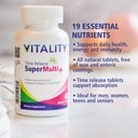 VITALITY Time Release Super Multi+ | Multivitamin | Supports Healthy Hair, Skin and Nails | 60 Tablets 3