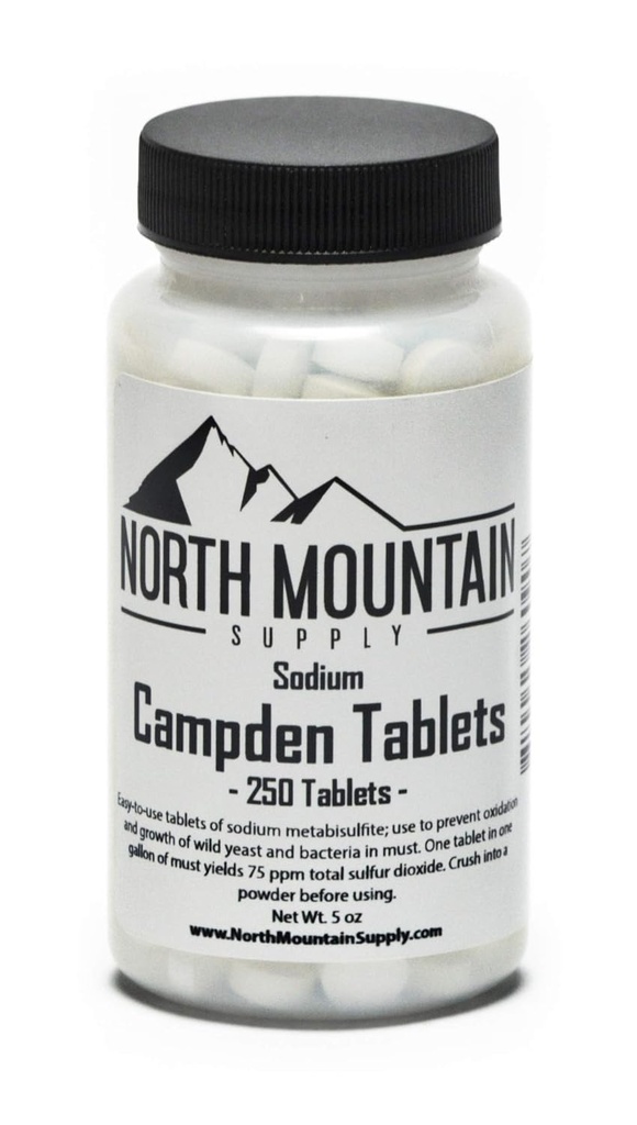 North Mountain Supply Campden Tablets (250 Tablets) & Potassium Sorbate Stabilizer (2 Ounce) Home Wine Making Bundle 3