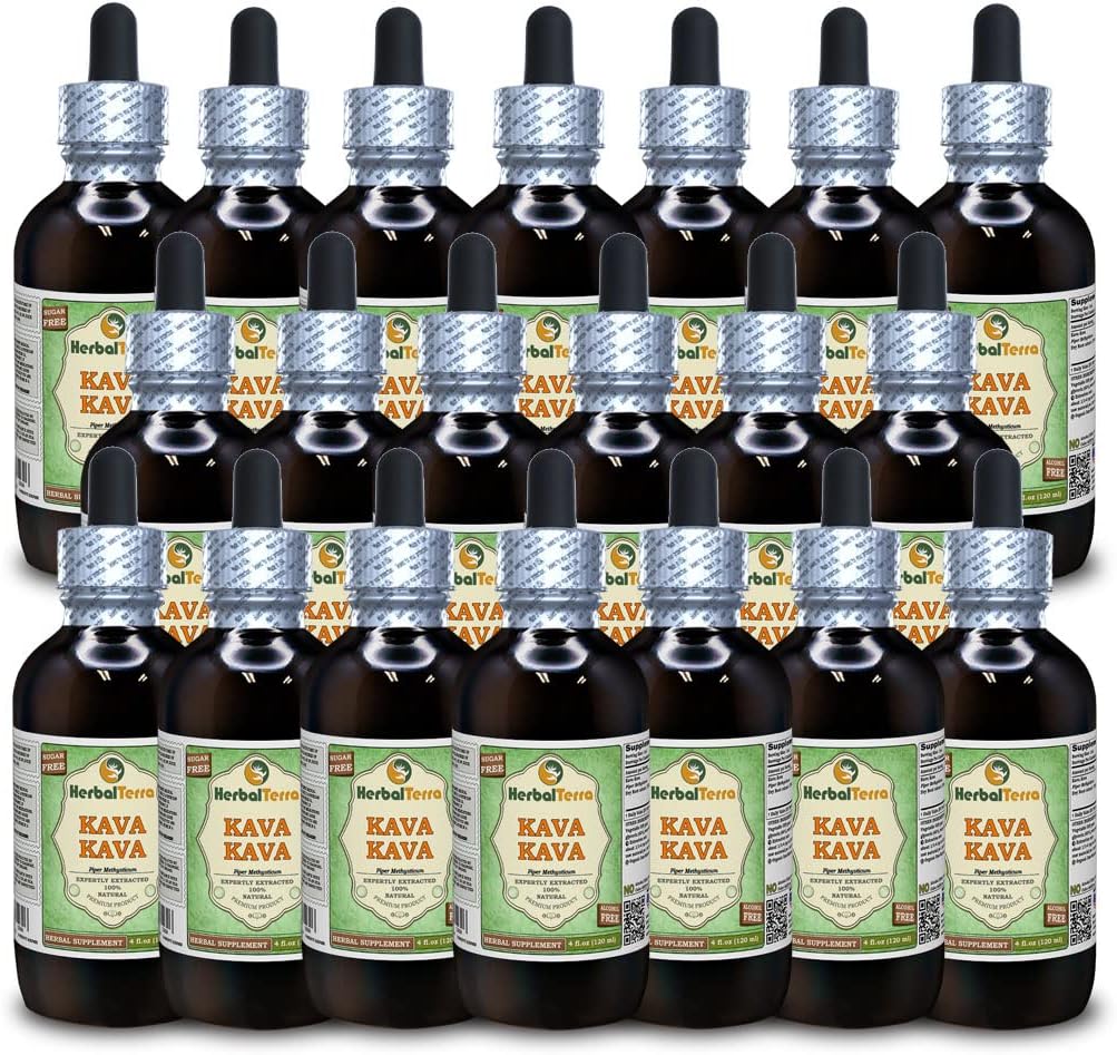 Herbal Terra LLC Kava Kava (Piper Methysticum) Tincture, Dried Root Liquid Extract 2 oz 6