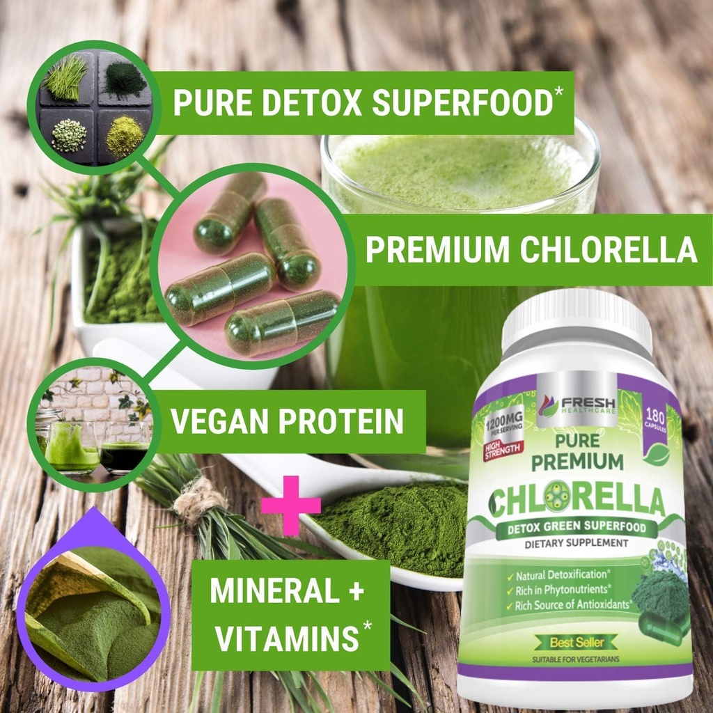 FRESH HEALTHCARE Chlorella and Black Seed Oil - Bundle 4