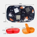 Serfeymi Weekly Travel Pill Organizer 2 Times A Day AM PM Upgraded Rainbow Pill Box 7 Day with Portable Zipper Canvas Pill Case, Medicine Organizer for Pills, Vitamins, Fish Oils - Black 02 3
