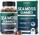 Irish Sea Moss Gummies 3000mg (90 Gummies with Bladderwrack & Burdock Root - Raw Seamoss for Thyroid, Energy, & Immune Support) Third Party Tested, Vegan Safe, No Fillers & Made in USA 2
