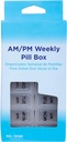 Apex Twice-A-Day Economy Weekly Pill Organizer, Weekly Pill Organizer, 2 Times a Day, Easy-Open, See-Through Lids, Organize Medication or Vitamins by AM, PM or Morning and Bedtime, Clear 5