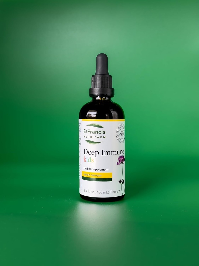 St. Francis Herbal - Deep Immune Tincture for Kids 100 ml - Natural Immune Support Booster - Vegetarian - Organic Herbs 3