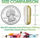 XPRS Nutra Vegan Size 00 Separated Capsules - 1000 Count Premium Empty Capsules Separated in Bags - 00 Pills Empty for DIY Supplement Filling (Aqua) 3