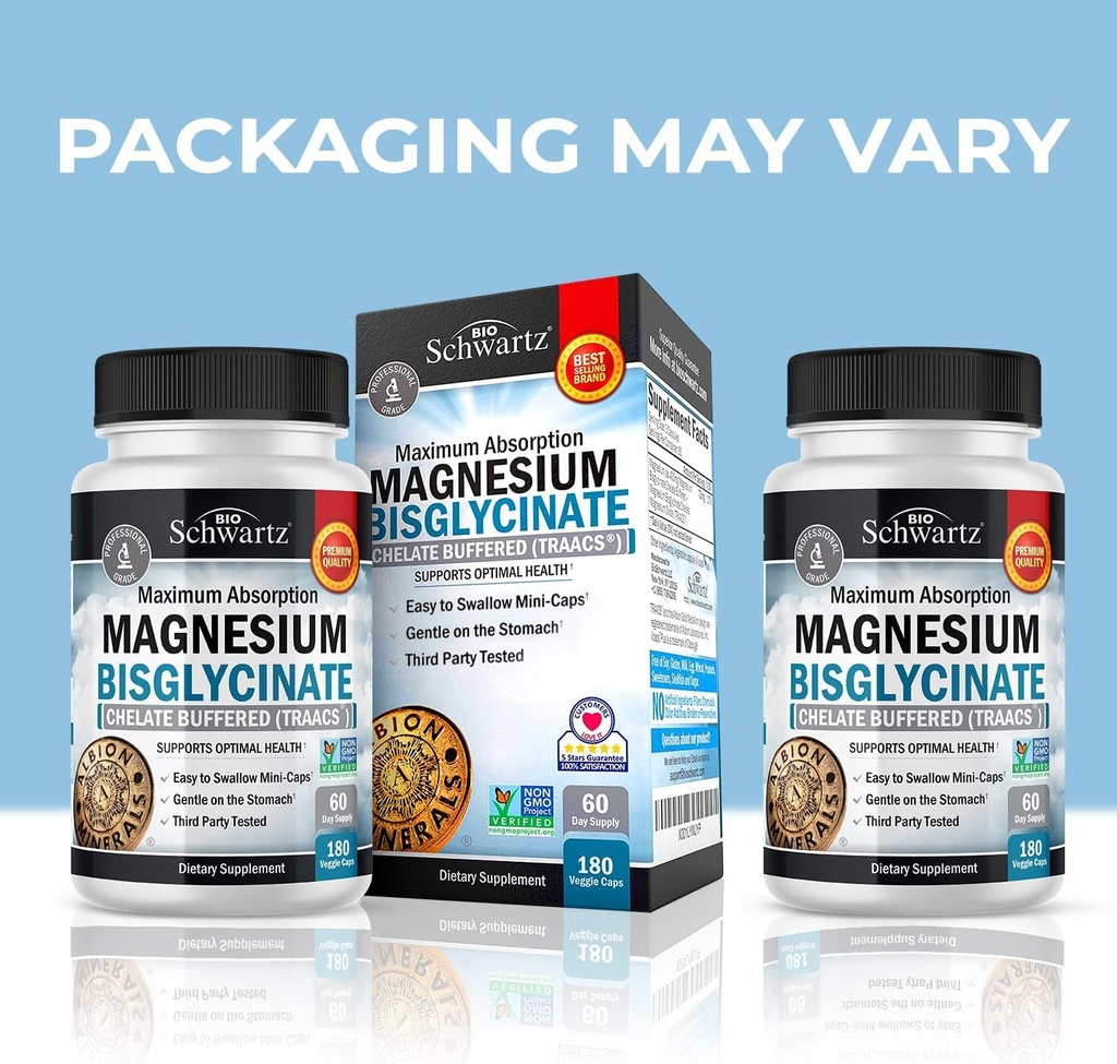 High Strength Vitamin D3 5000 IU 125 mcg (1 Year Supply) Plus High Absorption Magnesium Bisglycinate Capsules (2 Month Supply) 4