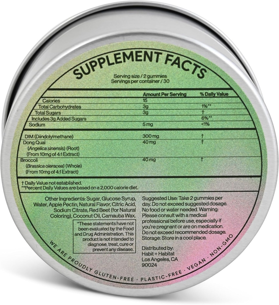 DIM Complex Gummies for Hormone Support Extra Strength Diindolylmethane Plus Dong Quai & Broccoli Extract 3