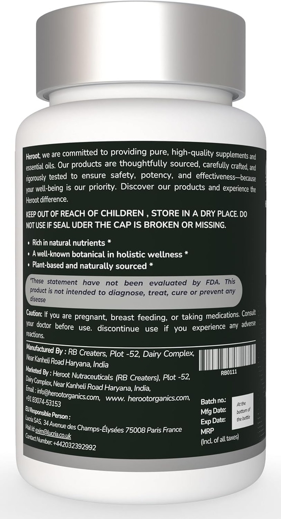 Organic Moringa Capsules | Green Moringa Leaf Supplement for Energy, Metabolism & Immune Support – 60 Capsules, Natural Superfood 4