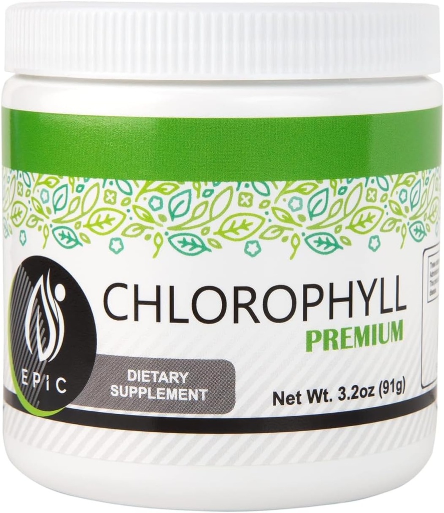 Epic Black Label Premium Chlorophyll Powder Dietary Supplement. Natural Chlorophyll That is Potent and Effective, Easy to Take with a Touch of Mint. 2