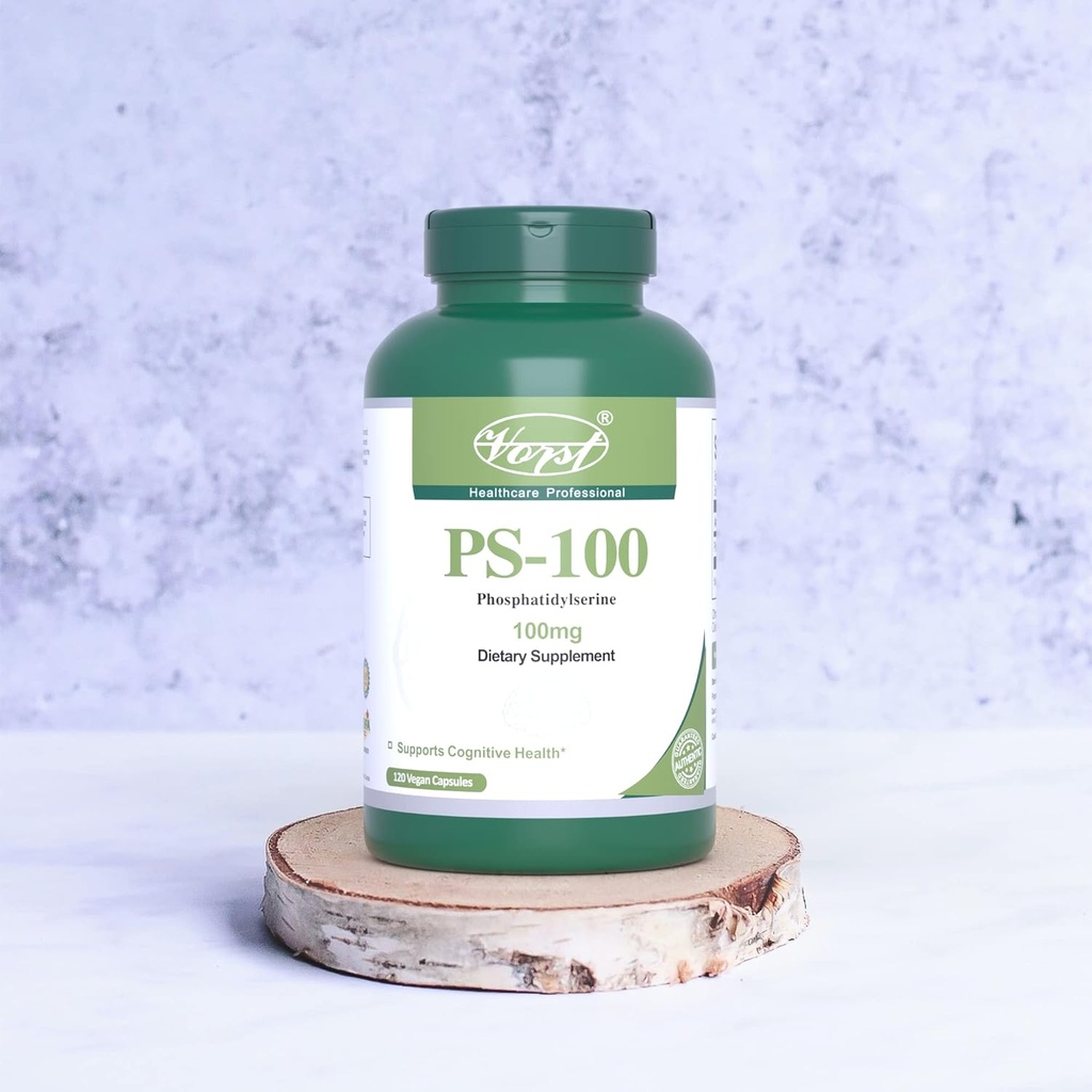 Phosphatidylserine 100mg 120 Vegan Capsules (PS-100) | Helps Cognitive Health, Focus and Concentration | Memory Support... 5