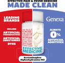 Genexa Clean Acetaminophen PM 500mg Extra Strength, Dye Free Pain Reliever, Nighttime Sleep Aid, Fever Reducer, 0% Artificial Additives, Relieves Headache, Backache, Minor Arthritis Pain, 50 Tablets 3