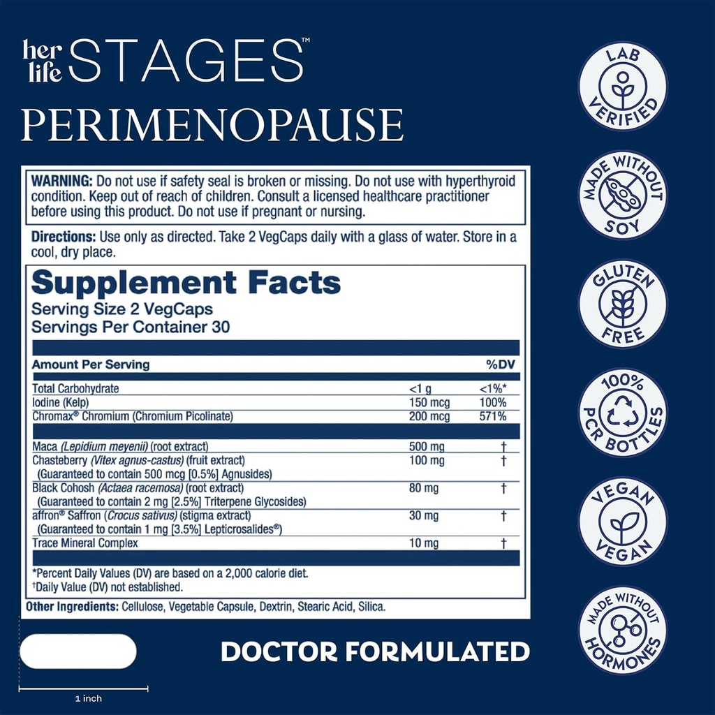 SOLARAY Perimenopause and Libido her Life Stages Bundle - Hot Flashes and Menopause Plus Natural Lubrication and Libido Support for Women - Made Without Hormones - 30 Servings 3