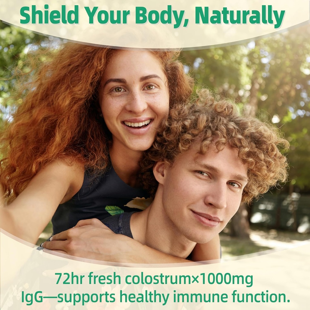 Colostrum Gummies 2000mg, Organic Bovine Colostrum Supplement for Muscle Growth, Energy Boost, Gut Health, Hair, Gluten Free, Calostro Bovino para Adultos Organico, 60 Count 5