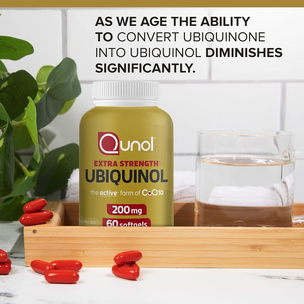 Qunol Ubiquinol CoQ10 200mg Softgels, Ubiquinol 200mg - Active Form of Coenzyme Q10, Antioxidant for Heart Health - 60 Count (Pack of 2) 4