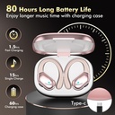 Wireless Earbuds Bluetooth Headphones 80hrs Playback Ear Buds Power Display with Noise Canceling Mic Headsets for Sports/Workout/Running 5