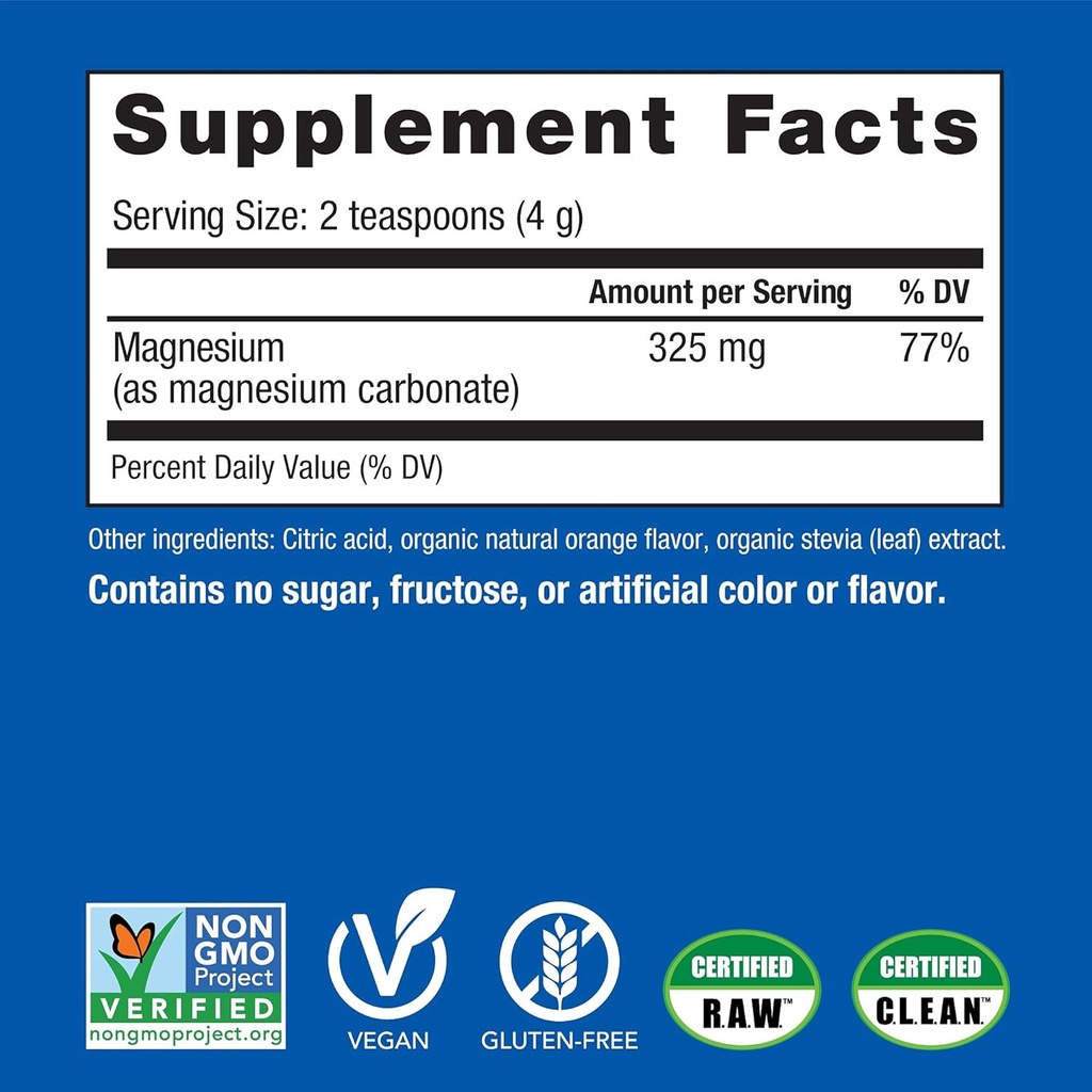 NATURAL VITALITY Orange Flavor Magnesium Anti-Stress Drink Mix, 8 OZ 4