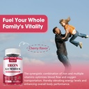Vegan Iron Supplement for Women, with Vitamin A, C, B6, B12, Folate and Zinc, Energy Boost, Sugar Free, No After Taste - Delicious Cherry Flavor, 60 Count 6