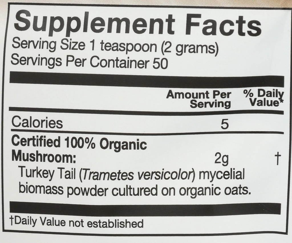 Om Mushroom Superfood Organic Turkey Tail Matrix Powder, 3.5 OZ 4