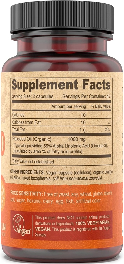 DEVA Vegan Flaxseed Oil - 90 Vcaps 4