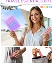 Odaro Weekly Pill Organizer 4 Times a Day, Daily Pill Box 7 Day, Large Travel Pill Case with 28 Compartment to Hold Medicine, Vitamin and Supplement - Purple Case 3