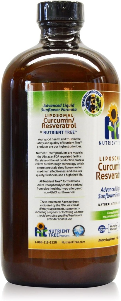 Liposomal Curcumin(Turmeric)/Resveratrol, 78 Doses, Alcohol Free, Non-Soy, Non-GMO, Made in USA 4