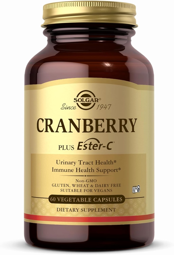 Solgar Cranberry Plus Ester-C - 60 Vegetable Capsules - Supports Urinary Tract & Immune Health - Non-GMO, Vegan, Gluten Free - 30 Servings 2