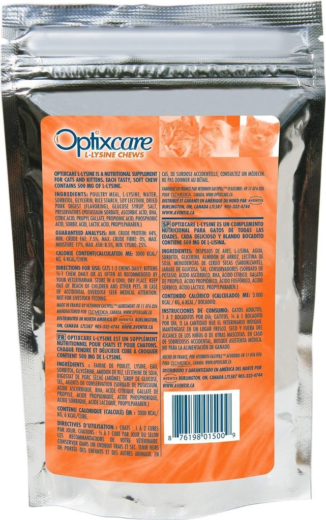 Optix Care Nutritional Supplement for Cat & Kittens, 60 ct Bag 3