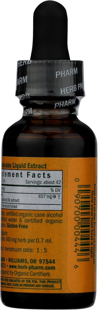 Herb Pharm Certified Organic Umckaloabo Liquid Extract for Respiratory System Support, 1 Fl Oz 5