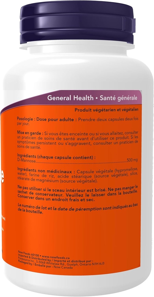 NOW FOODS Dmannose 500mg, 120 CT 4