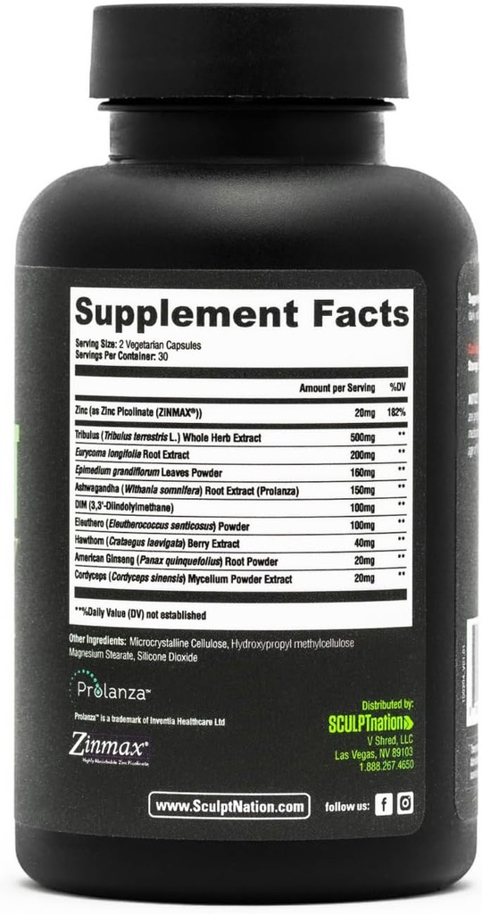 Sculpt Nation by V Shred Test Boost Max and Multivitamin Bundle 6